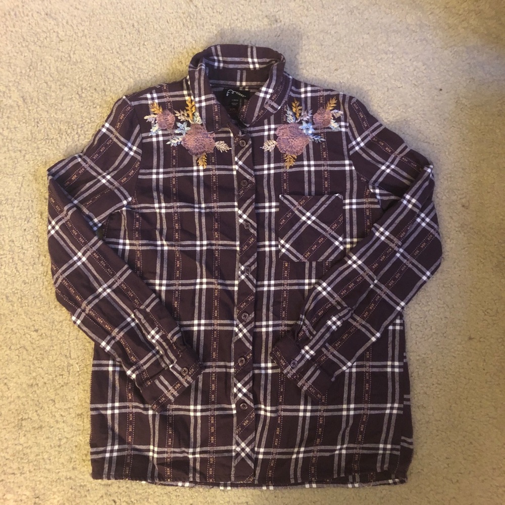4/$20 Girl’s Embroidered Flannel Shirt